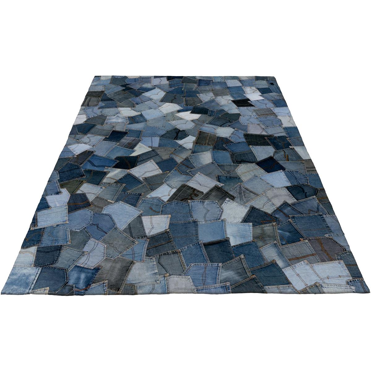 Dywan Denim Pocket 465 niebieski 160 x 230 - obrazek 3