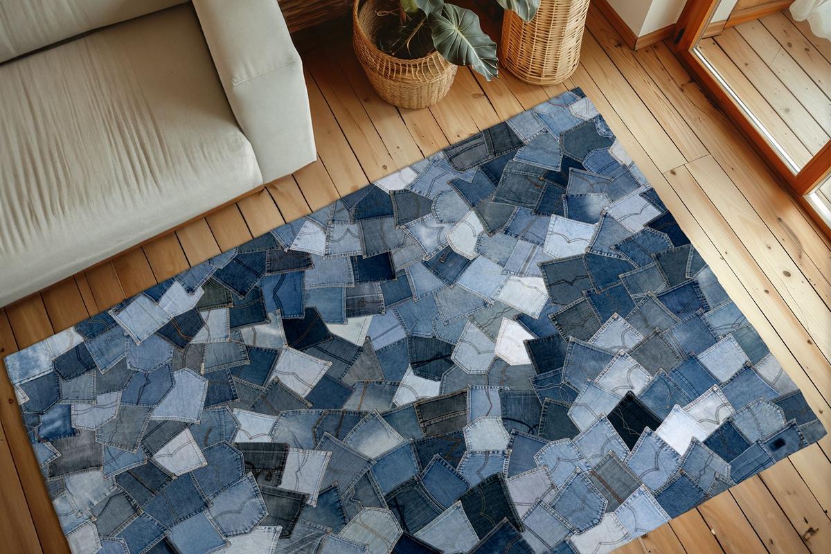 Dywan Denim Pocket 465 niebieski 160 x 230 - obrazek 5