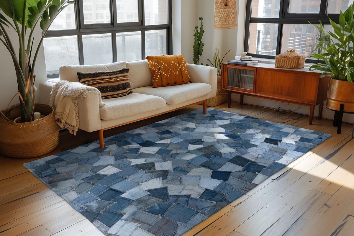 Dywan Denim Pocket 465 niebieski 160 x 230 - obrazek 6